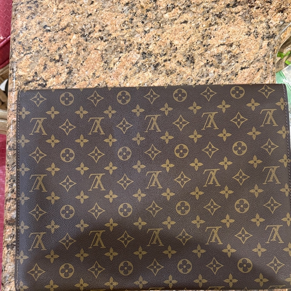 LV authentic monogram minister briefcase pre-date code interior pocket & divider - Picture 3 of 11